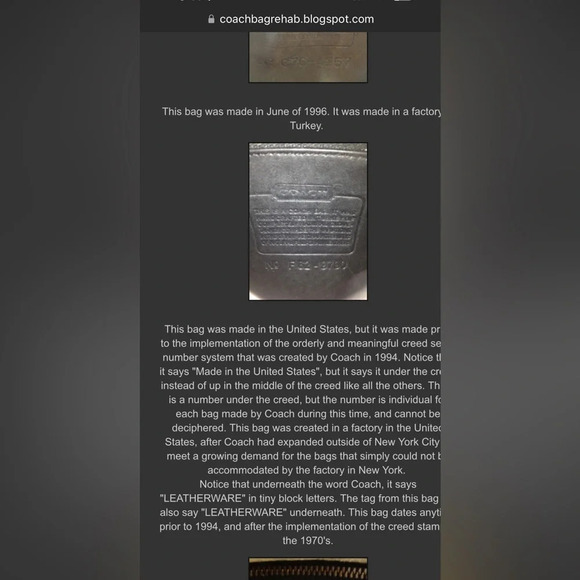 Coach RARE vintage glove tanned leather bag pre 1994 3109 - Picture 16 of 16